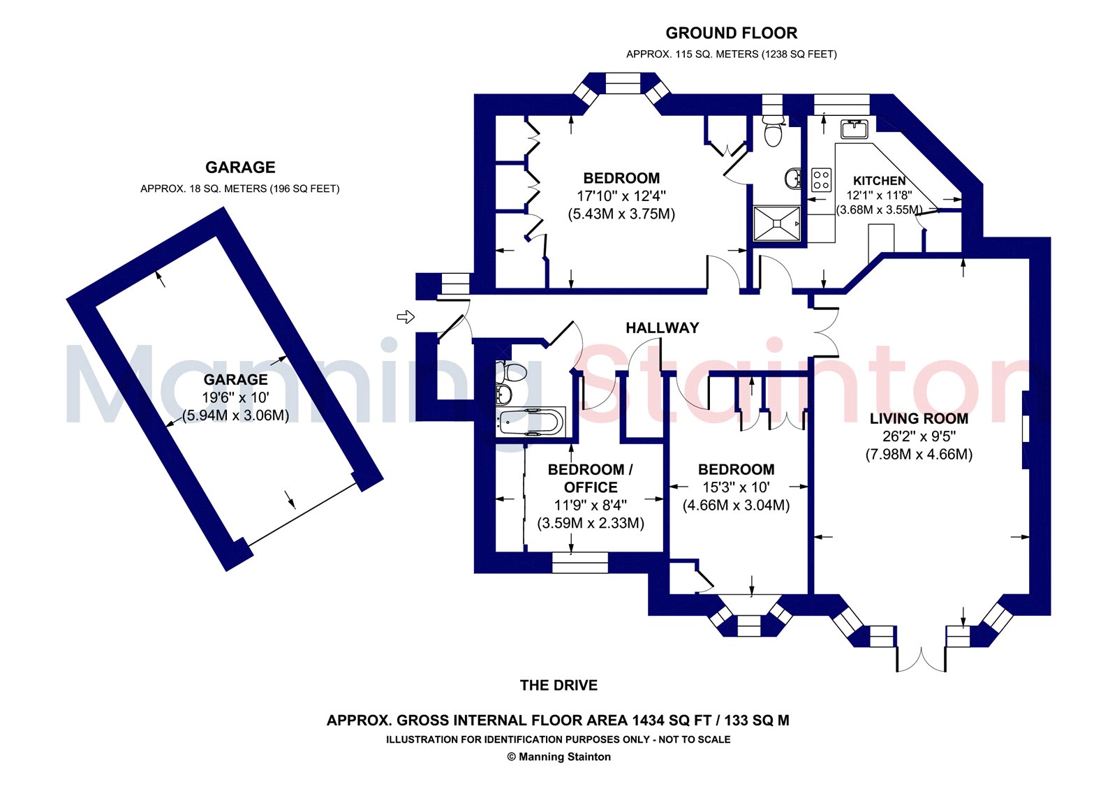 Flat 1, 97, The Drive, Leeds floorplan