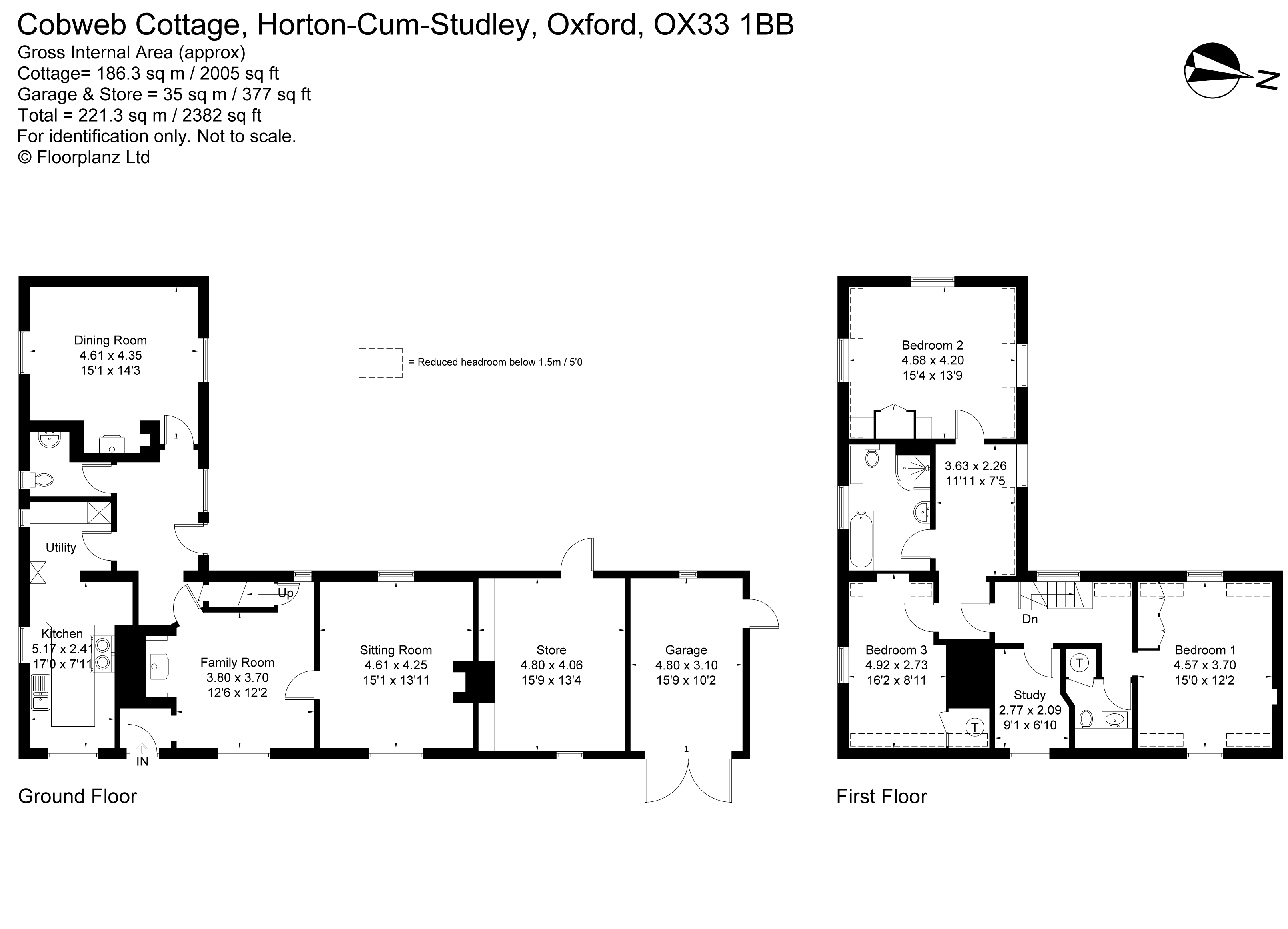 Cobweb Cottage,, Horton-cum-Studley, Oxfordshire floorplan