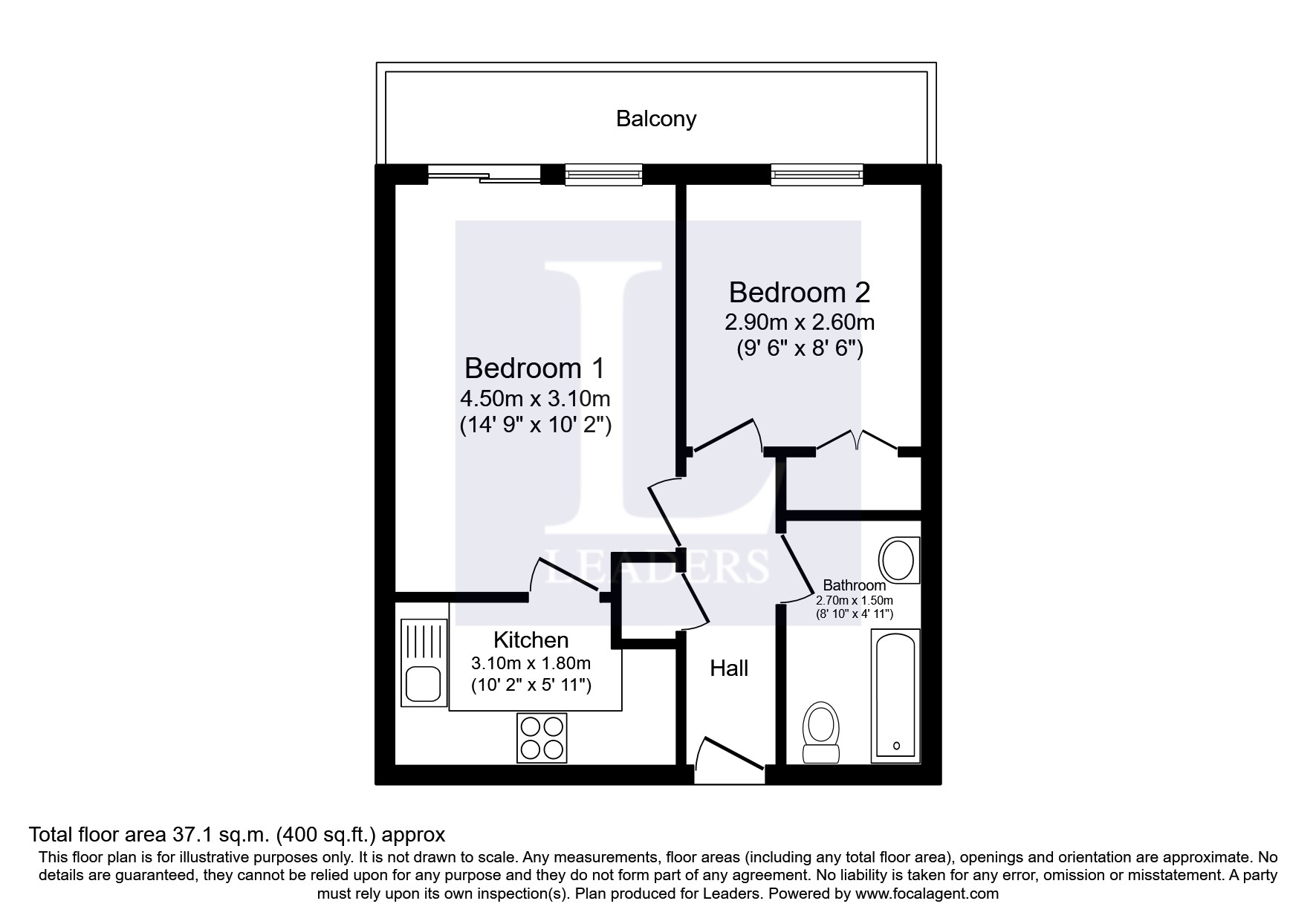 Flat 16, Winsor House,, Paynes Road, Hampshire floorplan