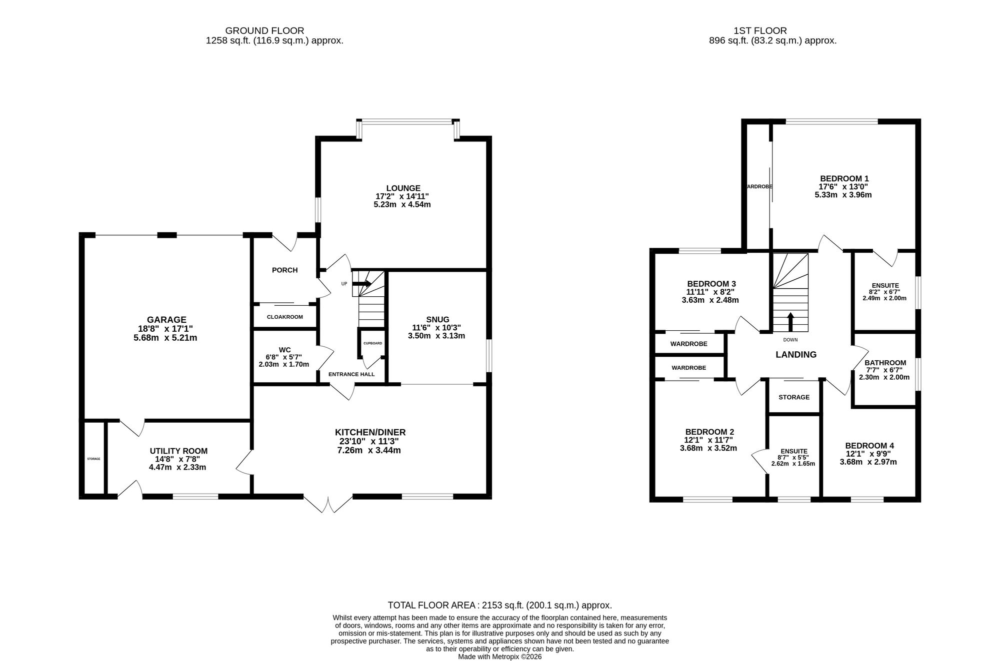 1, Cheviot Road, Auchterarder, PH3 floorplan