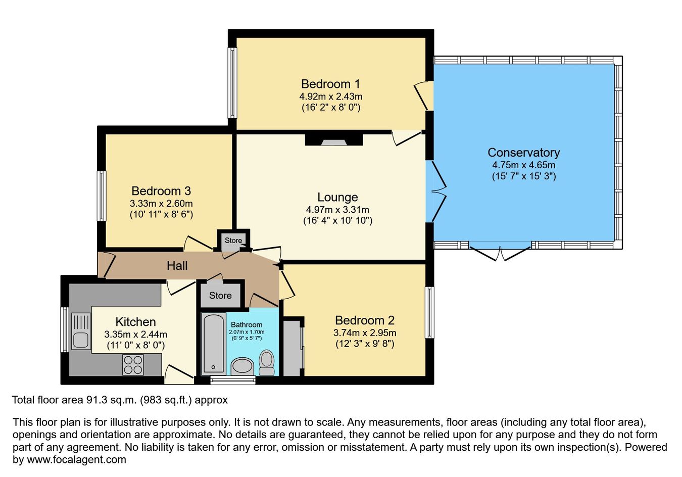 2, Winston Drive, Skegness floorplan
