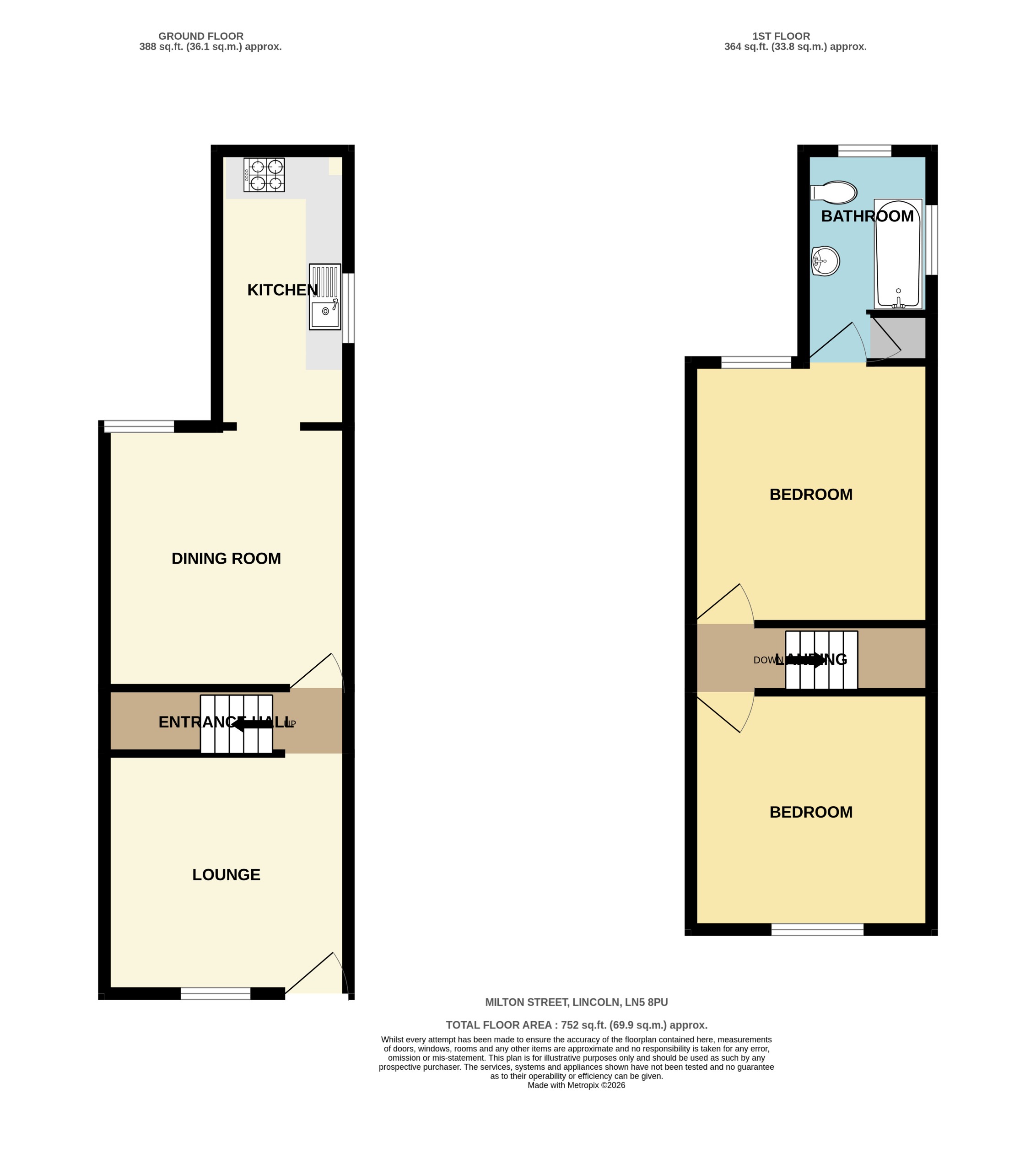 44, Milton Street, Lincoln floorplan