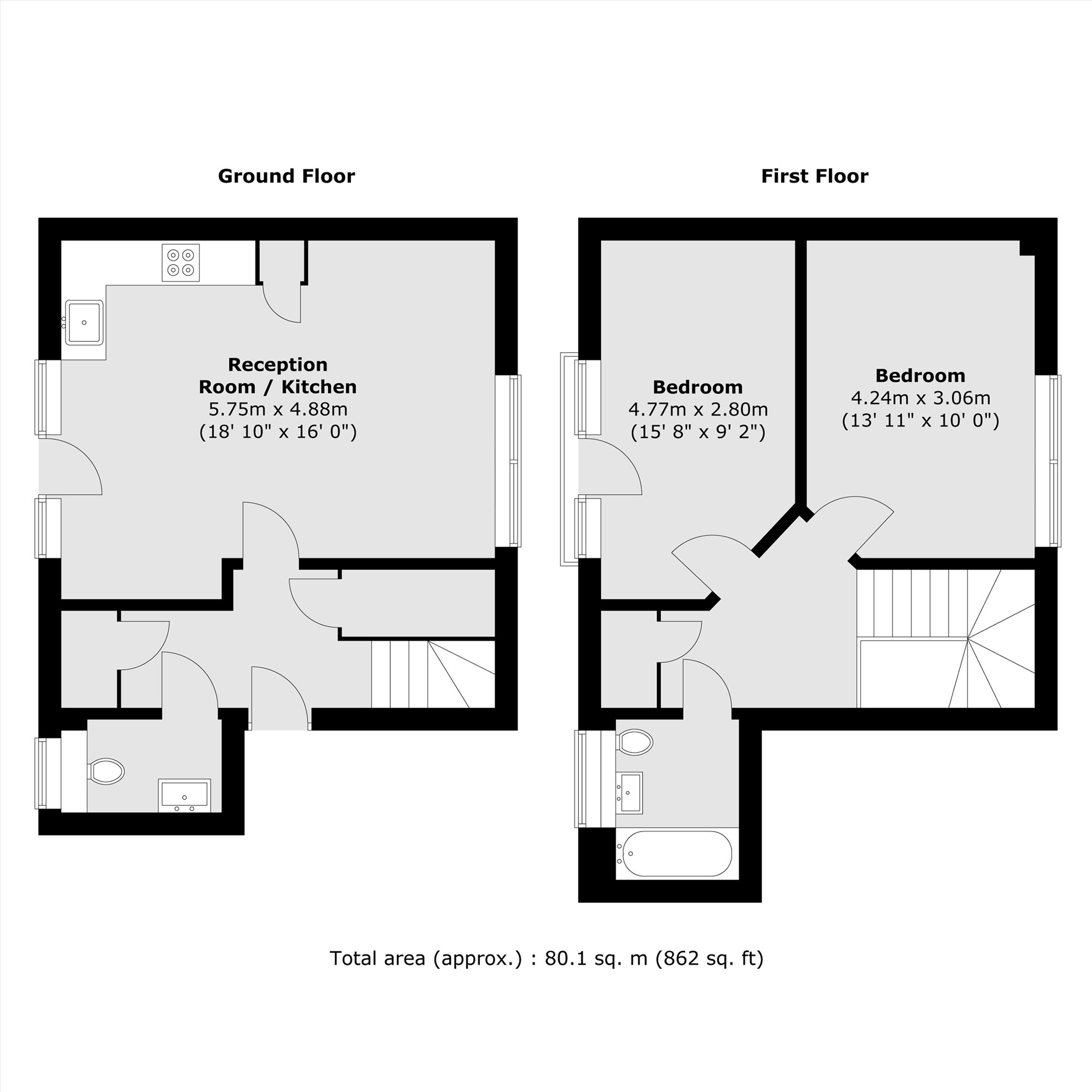 Flat 8, Port House, Square Rigger Row, London floorplan