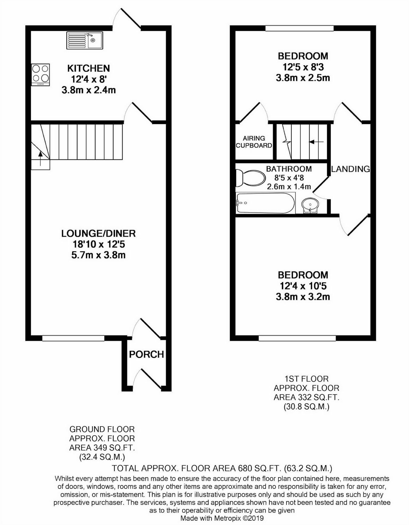 2 Bedrooms Terraced house for sale in 9 Mariette Way, Wallington, Surrey SM6