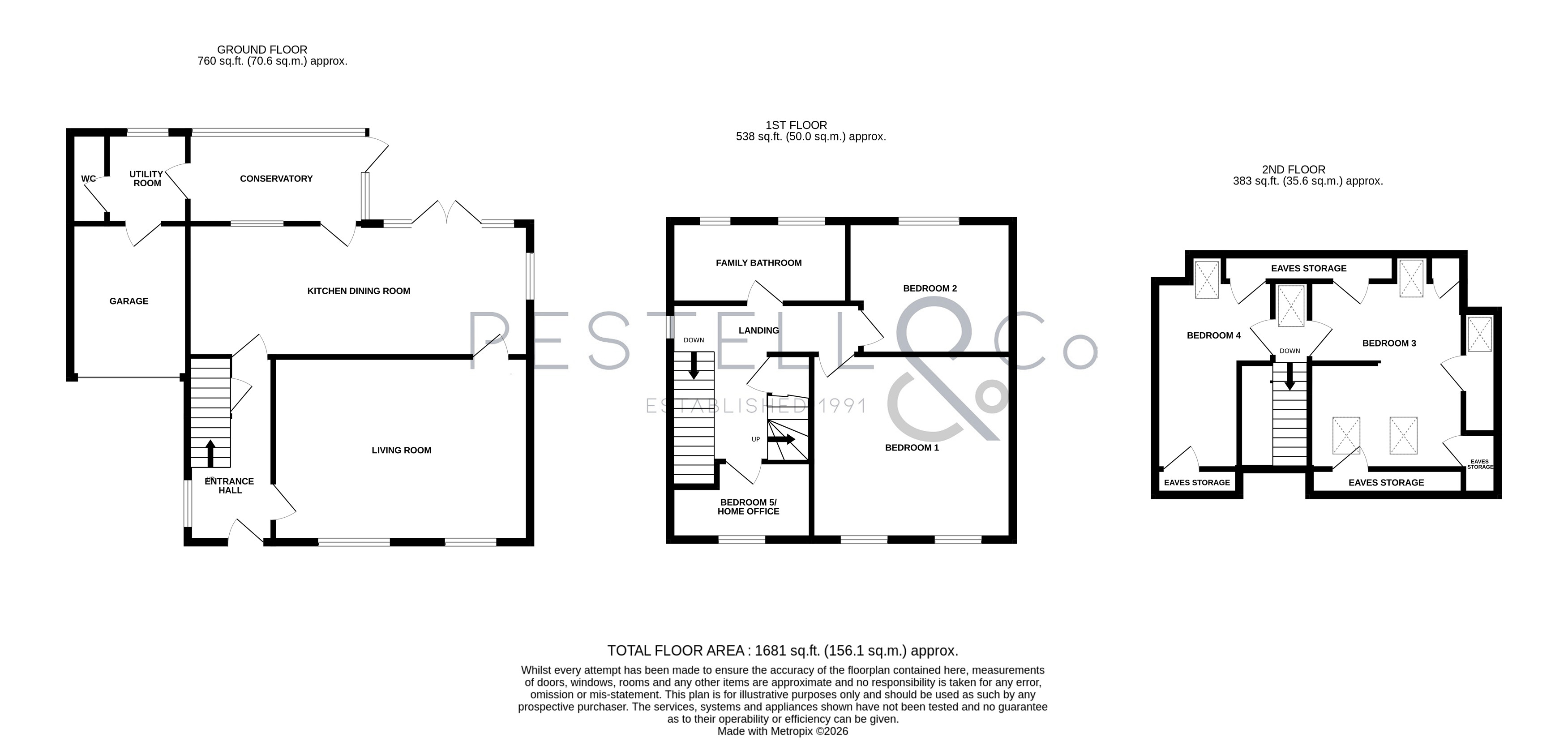 1, Ashfield Close, Great Dunmow floorplan