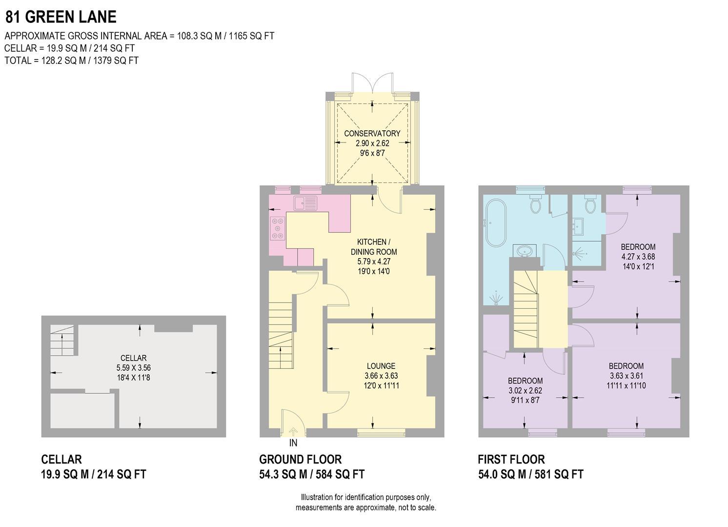81, Green Lane, Dronfield floorplan