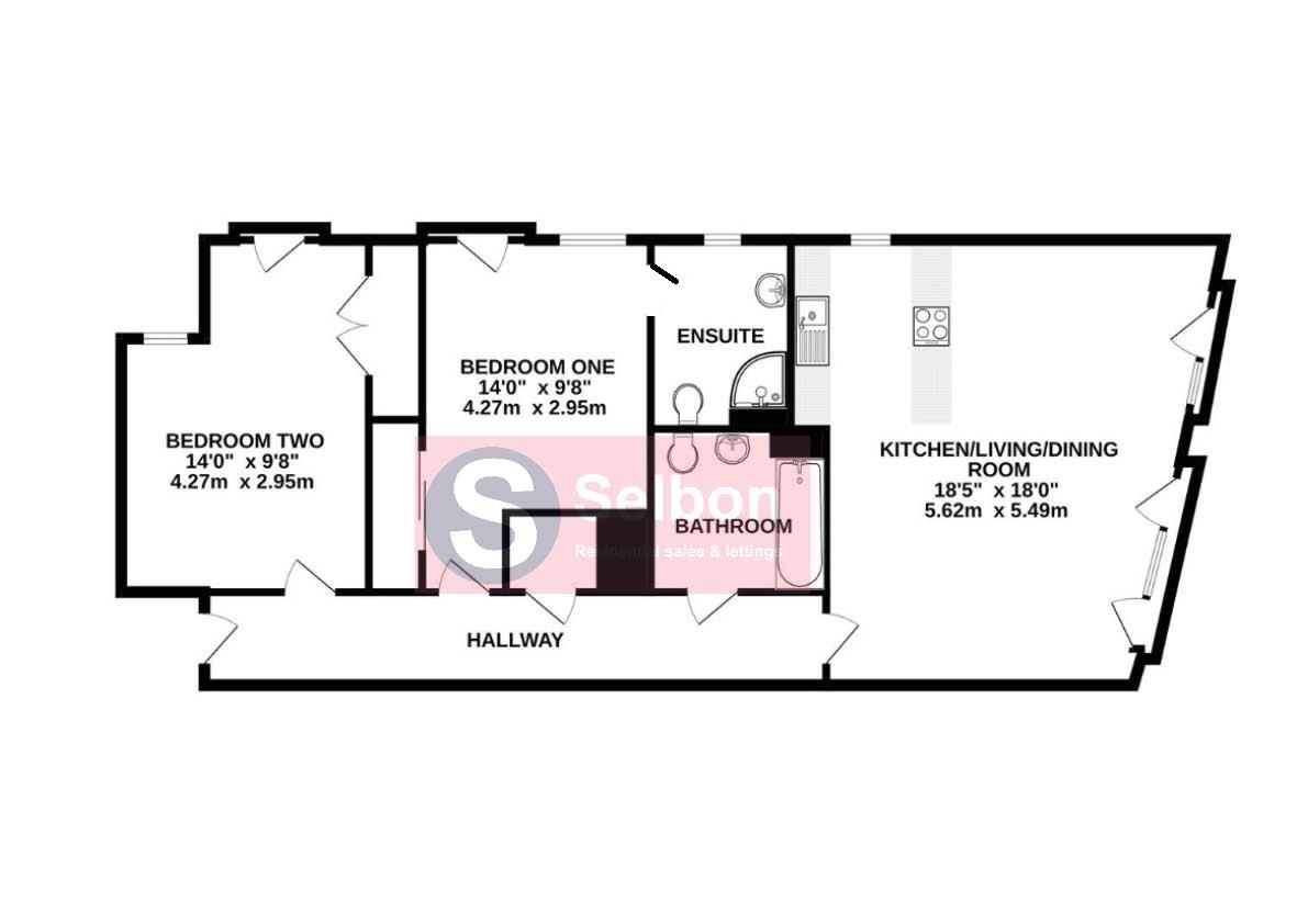 Flat 7, Itchel Court, Rye Common Lane, Farnham floorplan
