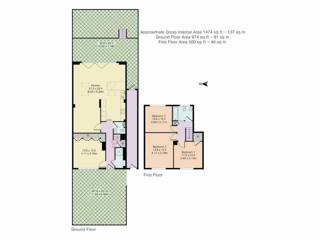 39, George Crescent, London floorplan