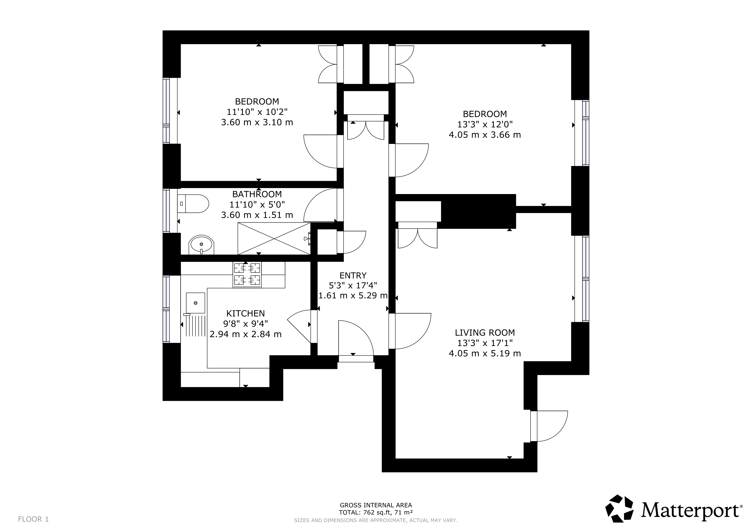 9 Cherrybank Road, Flat 1/1, Glasgow floorplan