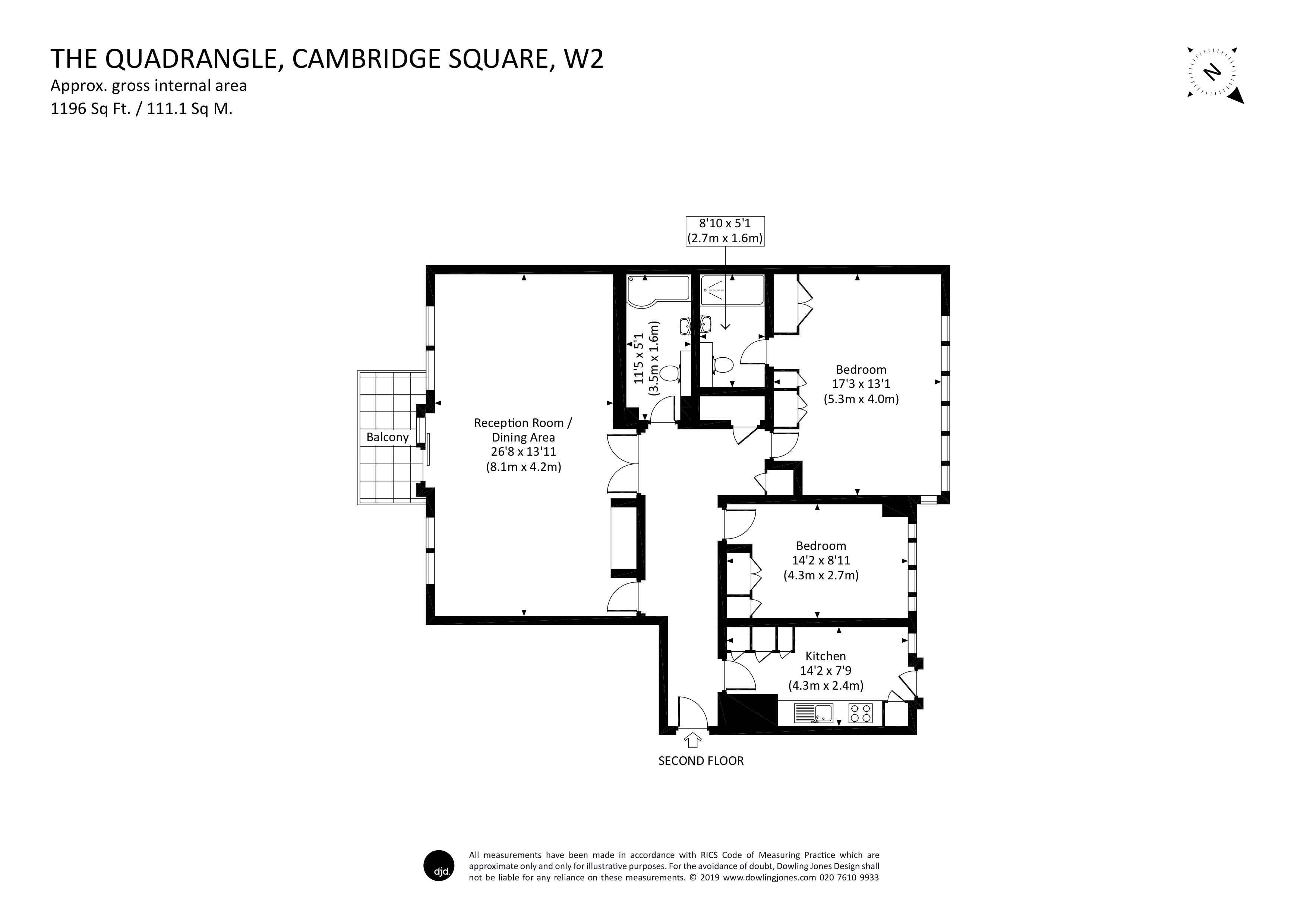 2 Bedrooms Flat to rent in The Quadrangle, London W2