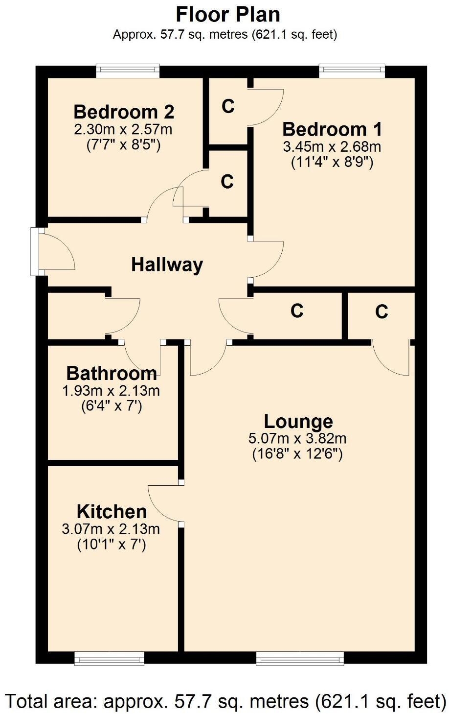 69, Burrows Court, Northampton floorplan