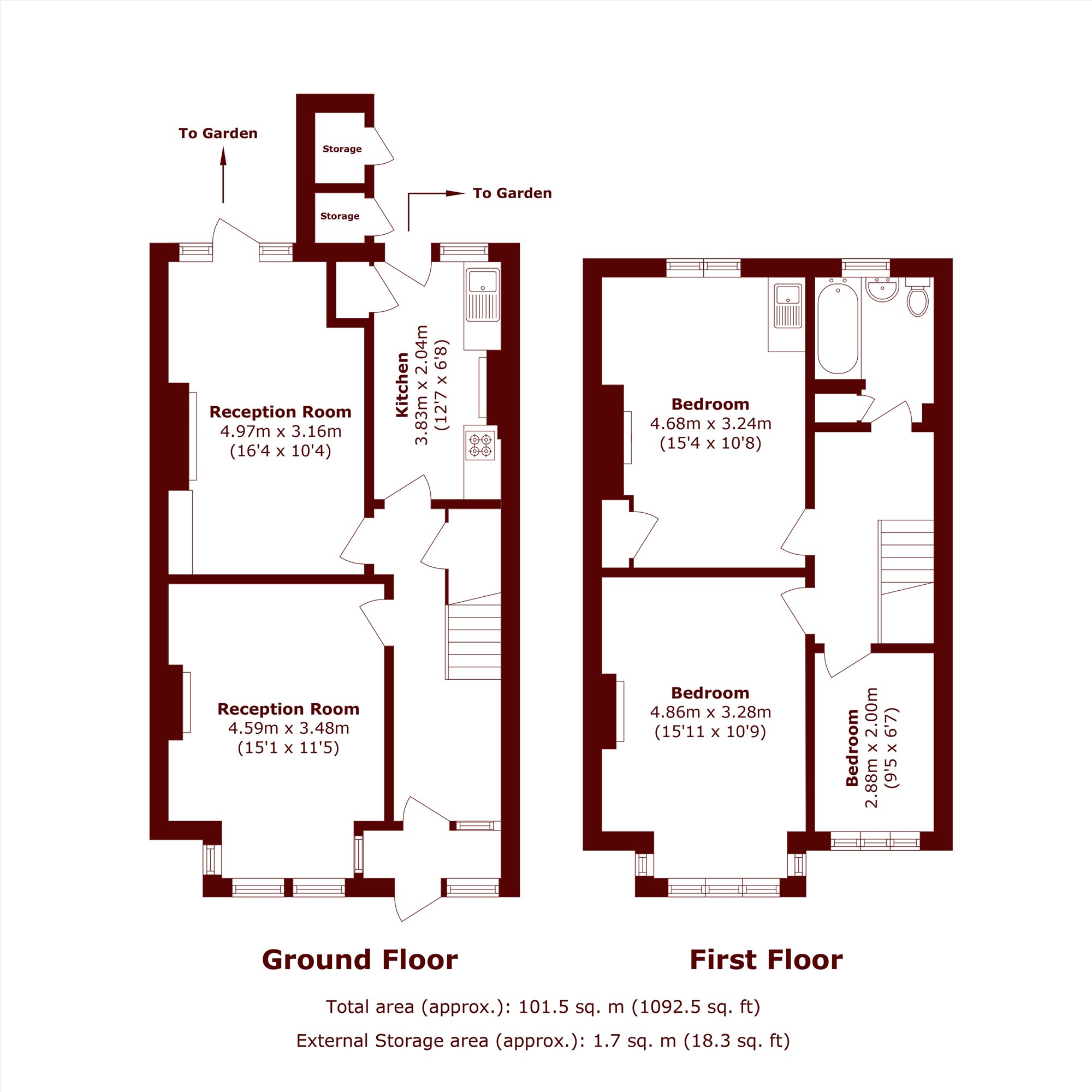61, Mandrake Road, London floorplan