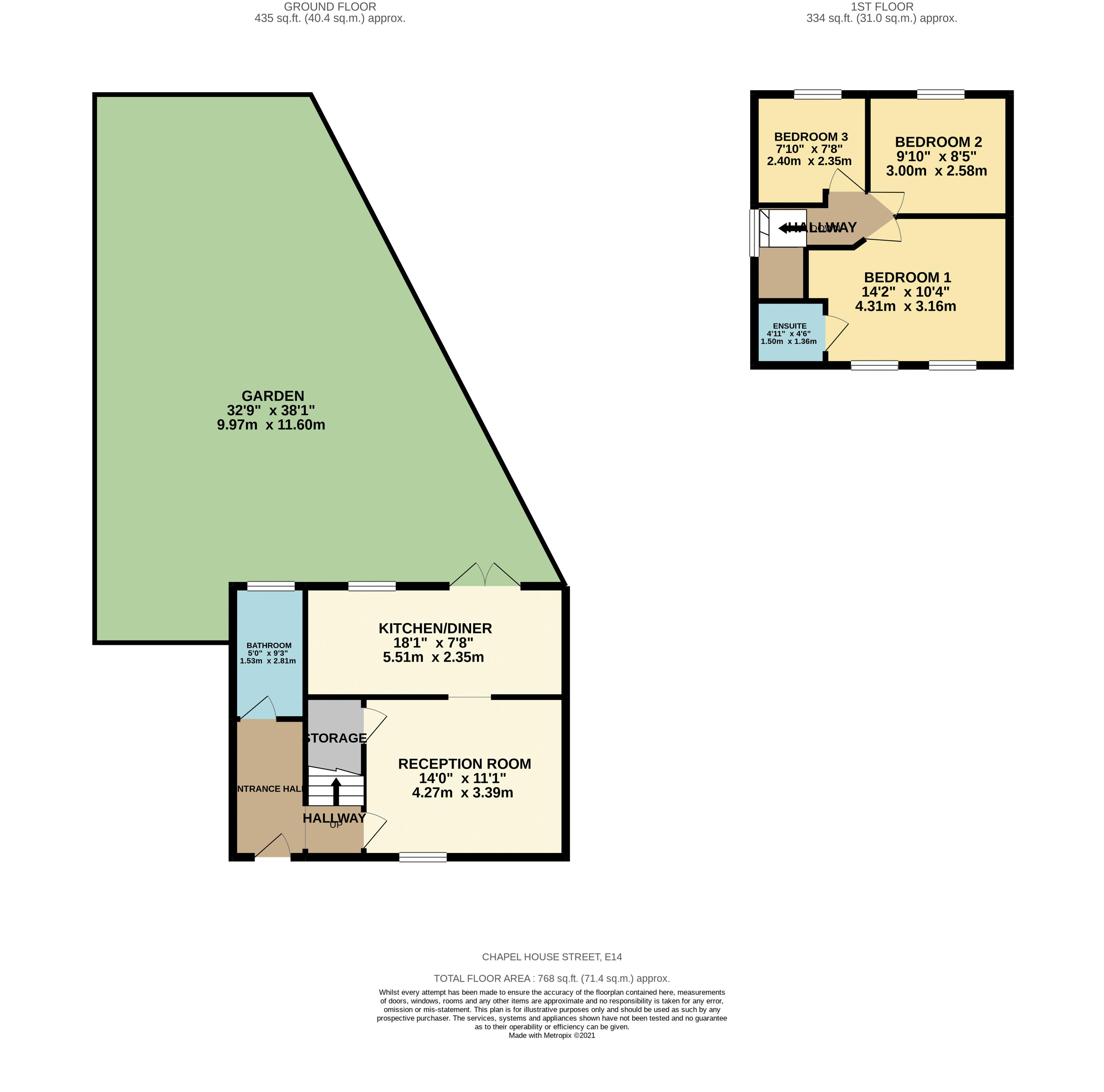28, Chapel House Street, London floorplan