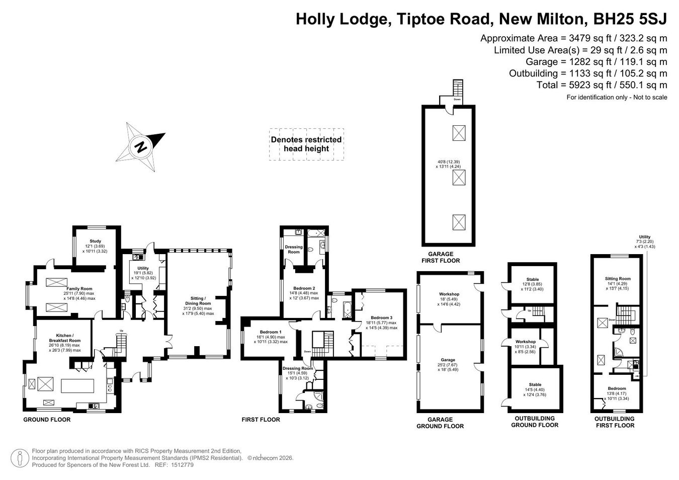 Holly Lodge, Tiptoe Road, Wootton floorplan