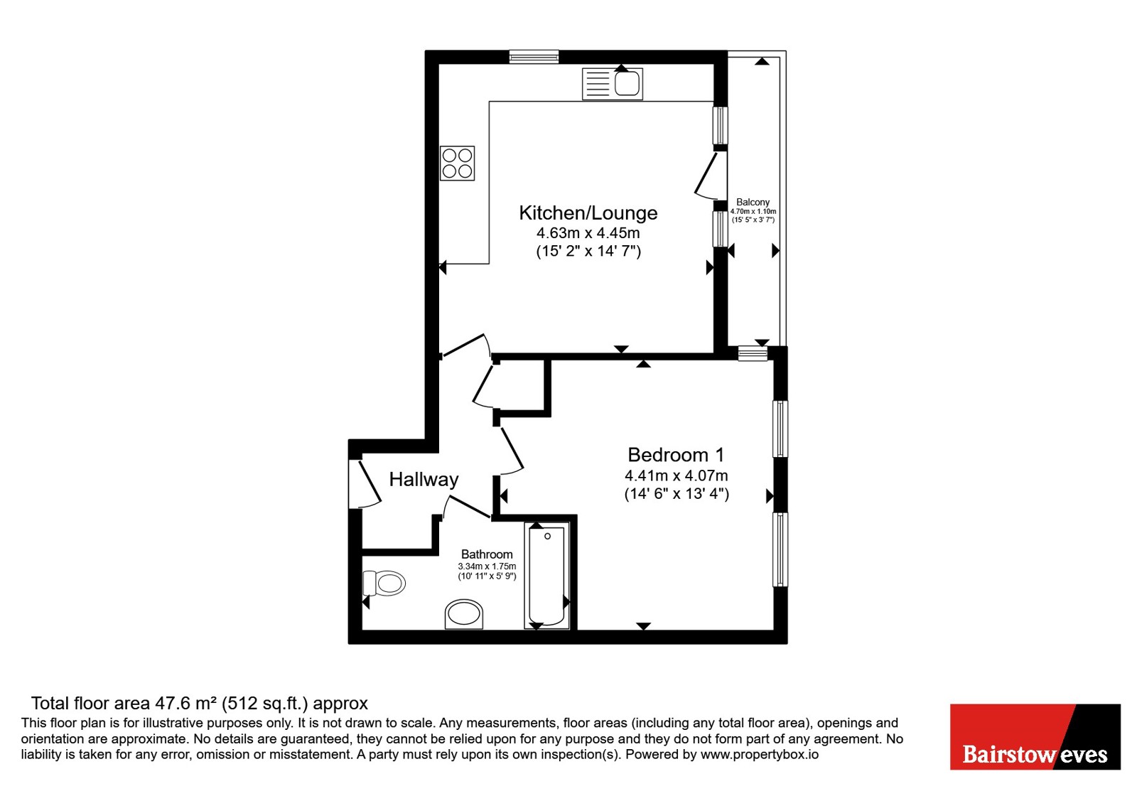 Flat 75 Velocity Building, 1, Ward Road, London floorplan