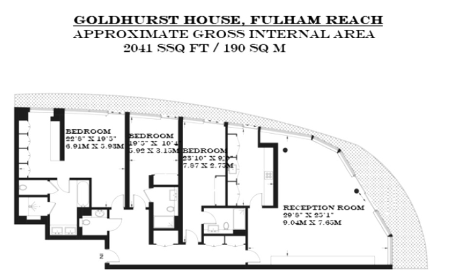 Flat 7 Goldhurst House, Parr's Way, London floorplan