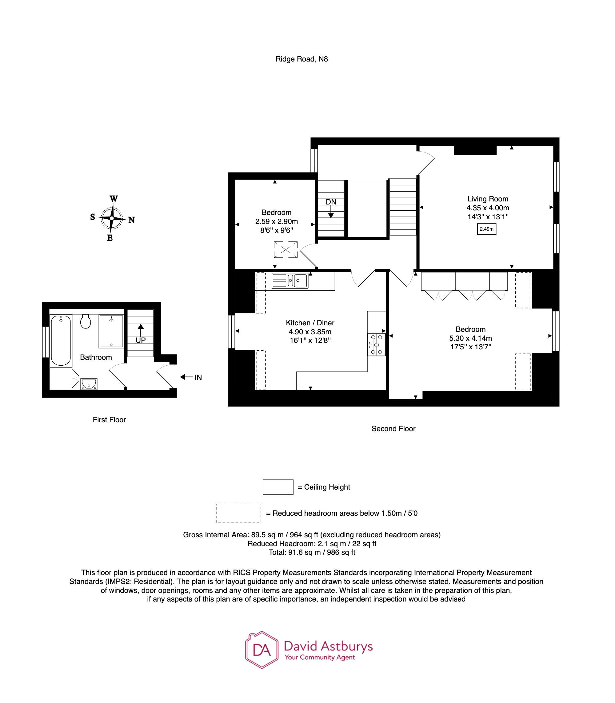 13c, Ridge Road, Crouch End floorplan