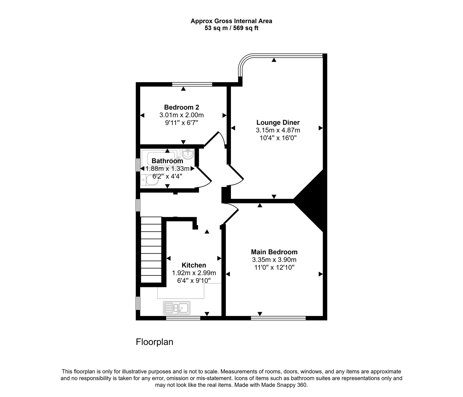 20a, Gilda Close, Bristol floorplan