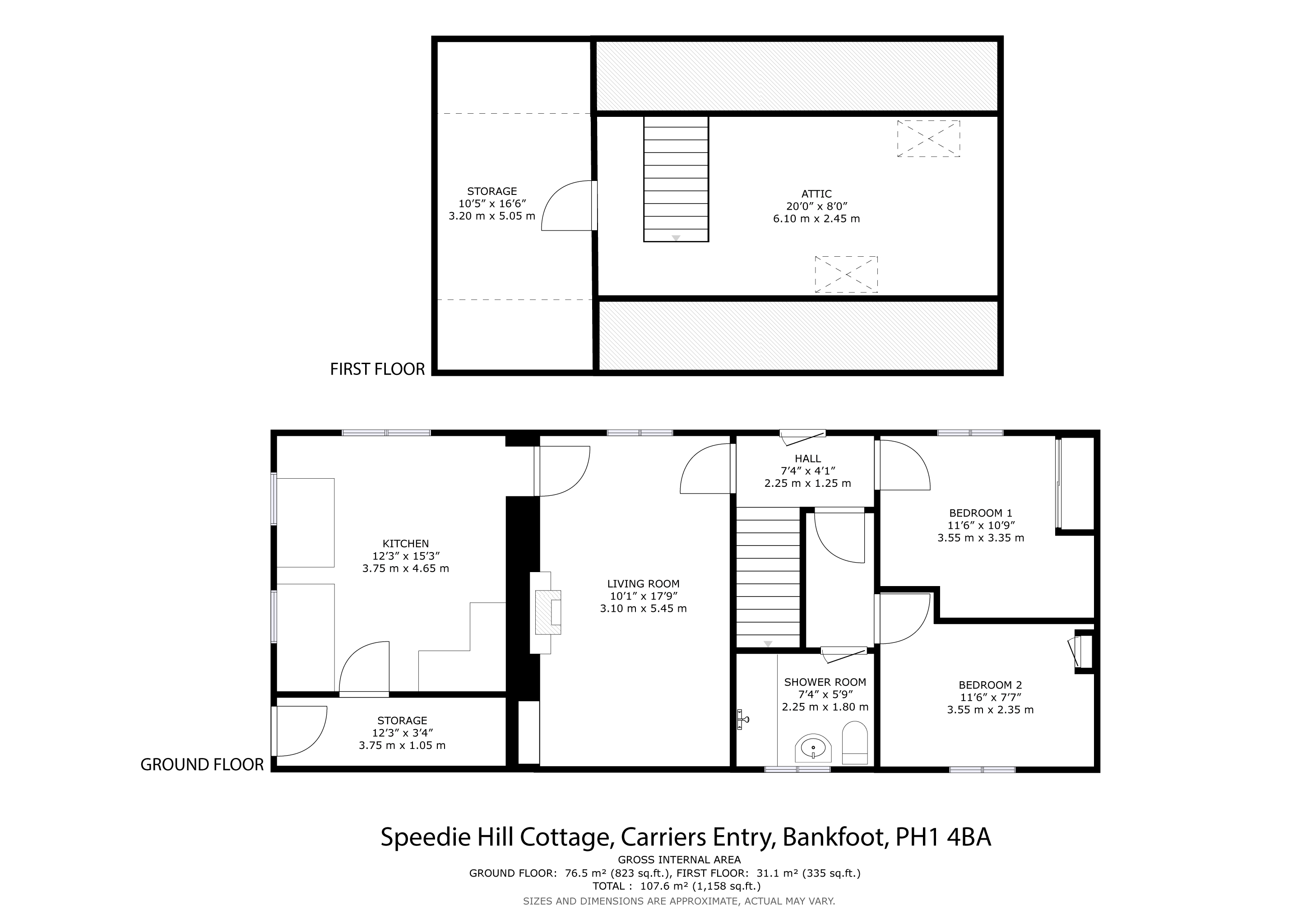 Speediehill Cottage,, Carriers Entry, Perth floorplan
