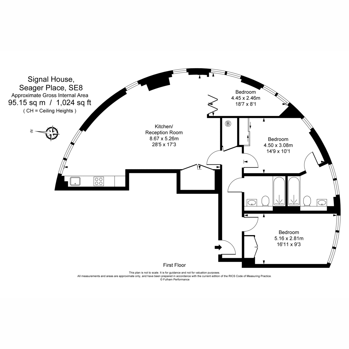 Flat 2 Signal House, 3, Seager Place, London floorplan