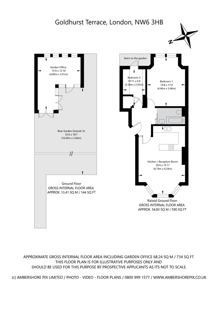 Raised Ground Floor Flat, 31, Goldhurst Terrace, London floorplan