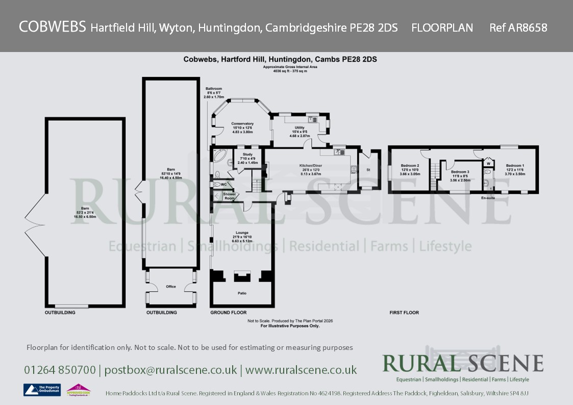 COBWEBS, Hartfield Hill, HUNTINGDON floorplan