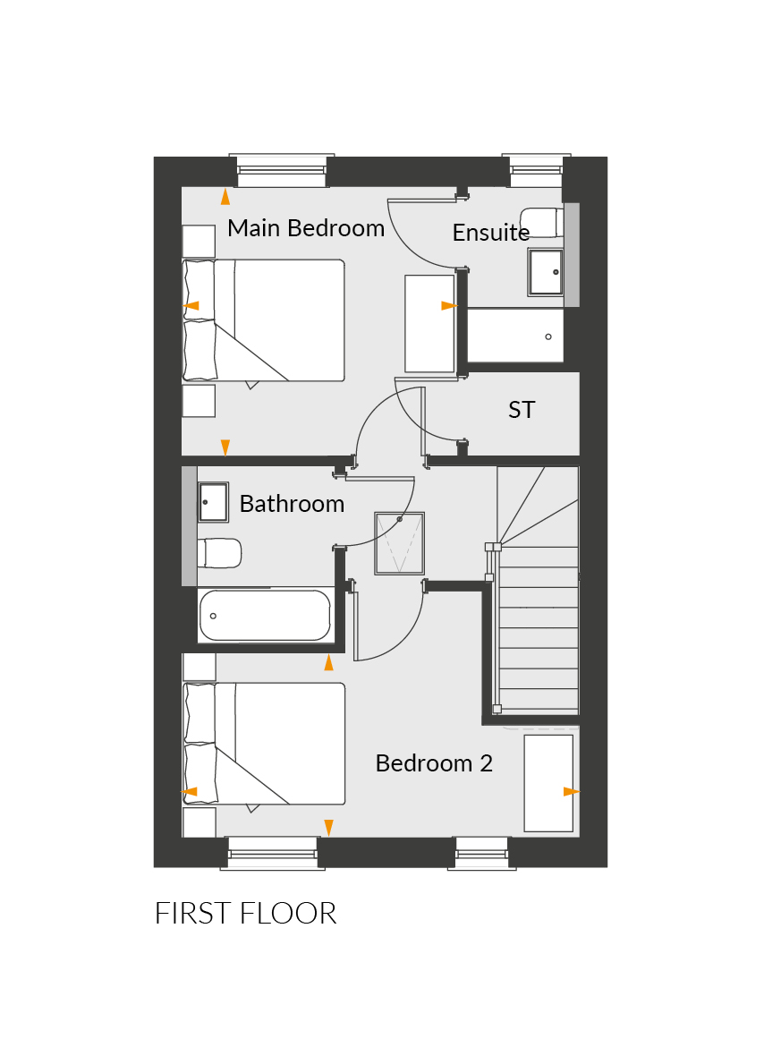 Plot 14, The Mews,, Mead Fields, Banwell floorplan