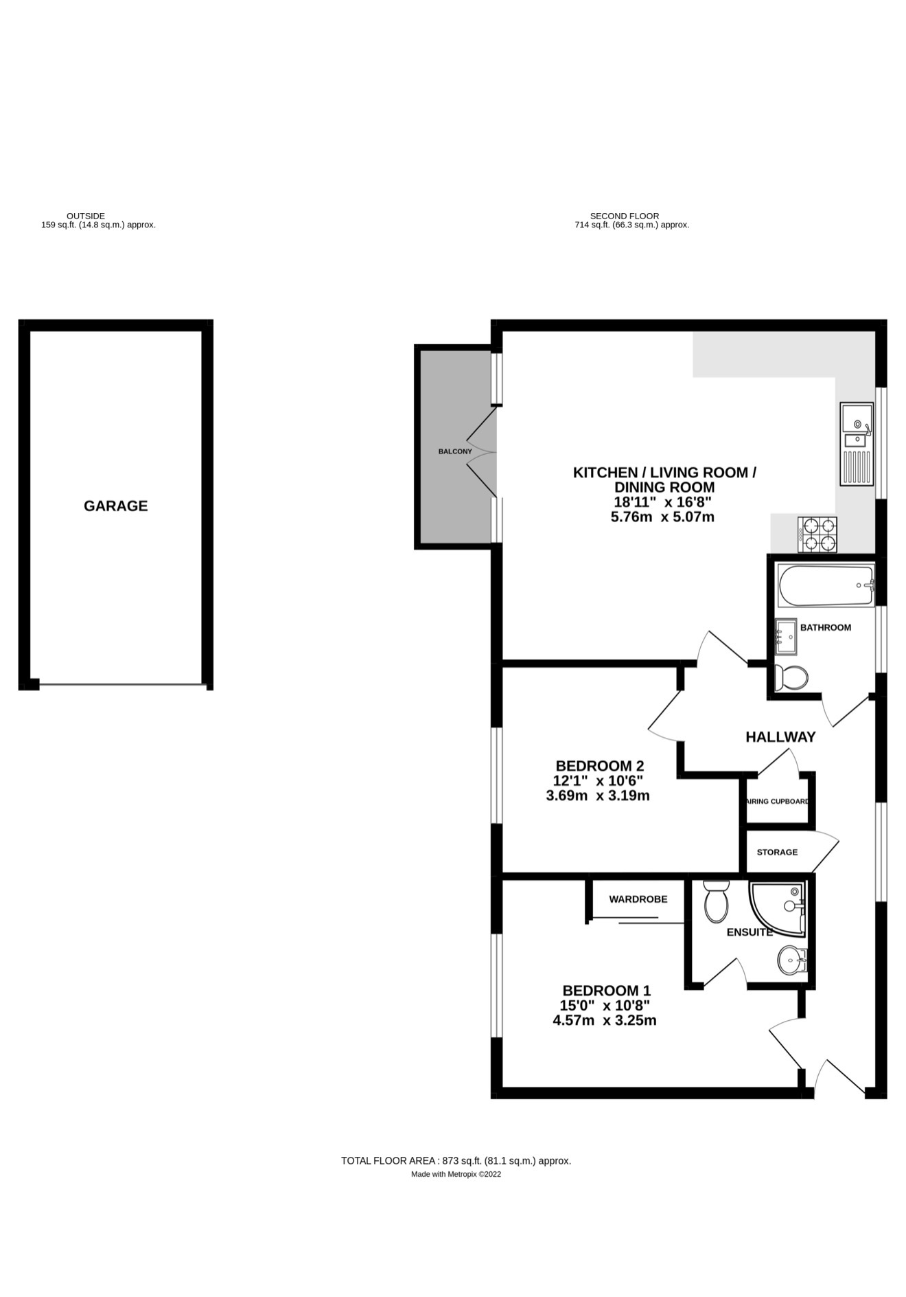 61, Walker Mead, Central Bedfordshire floorplan