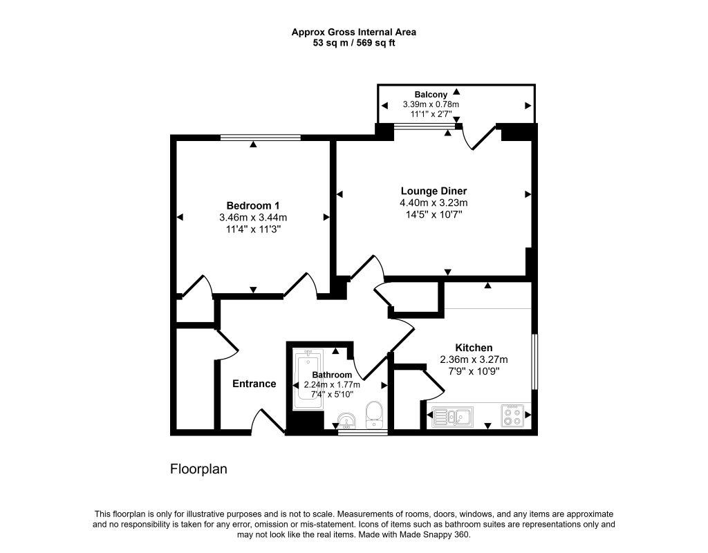 284, Wood Vale, London floorplan