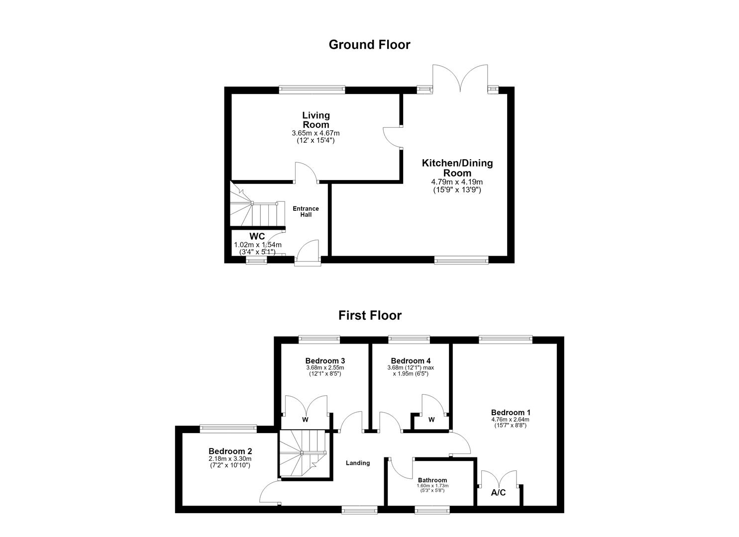 36, Sturton Walk, Corby floorplan