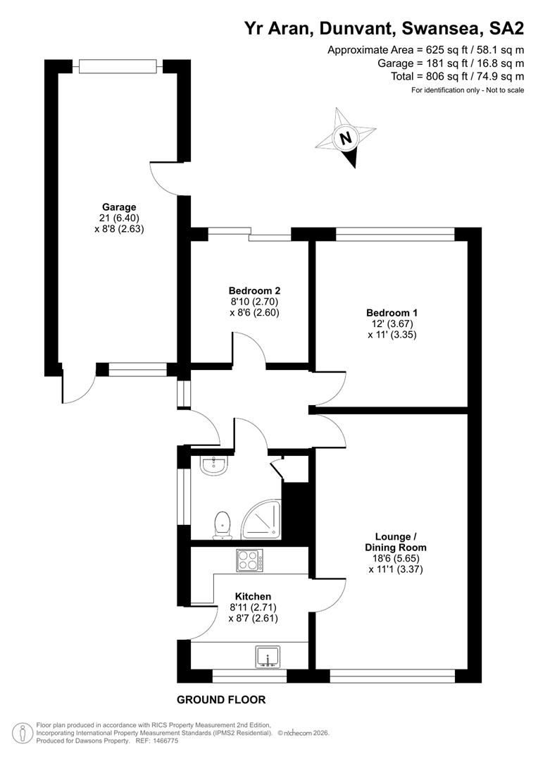 68, Yr Aran, Swansea floorplan