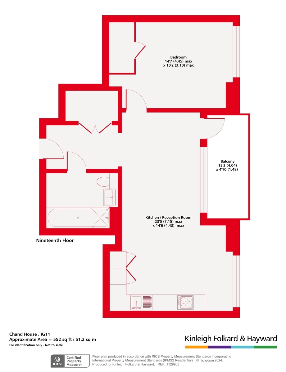 Flat 66 Chand House,, St Pauls Road, London floorplan