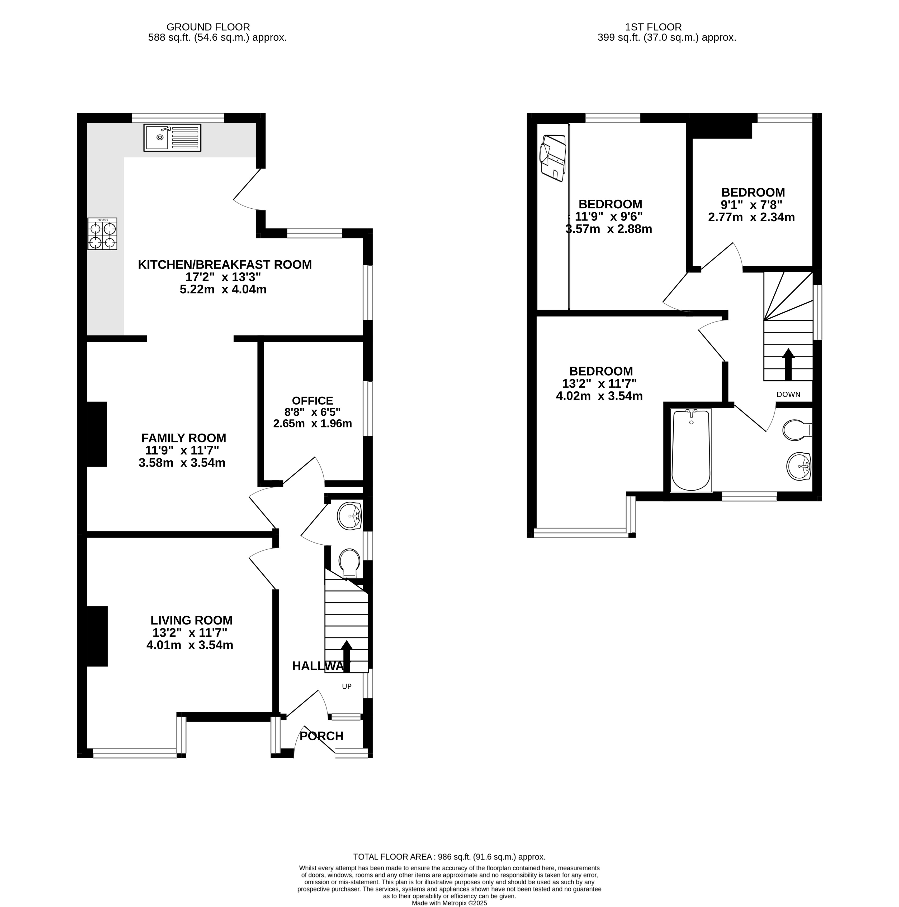 14, Front Street, Slip End floorplan