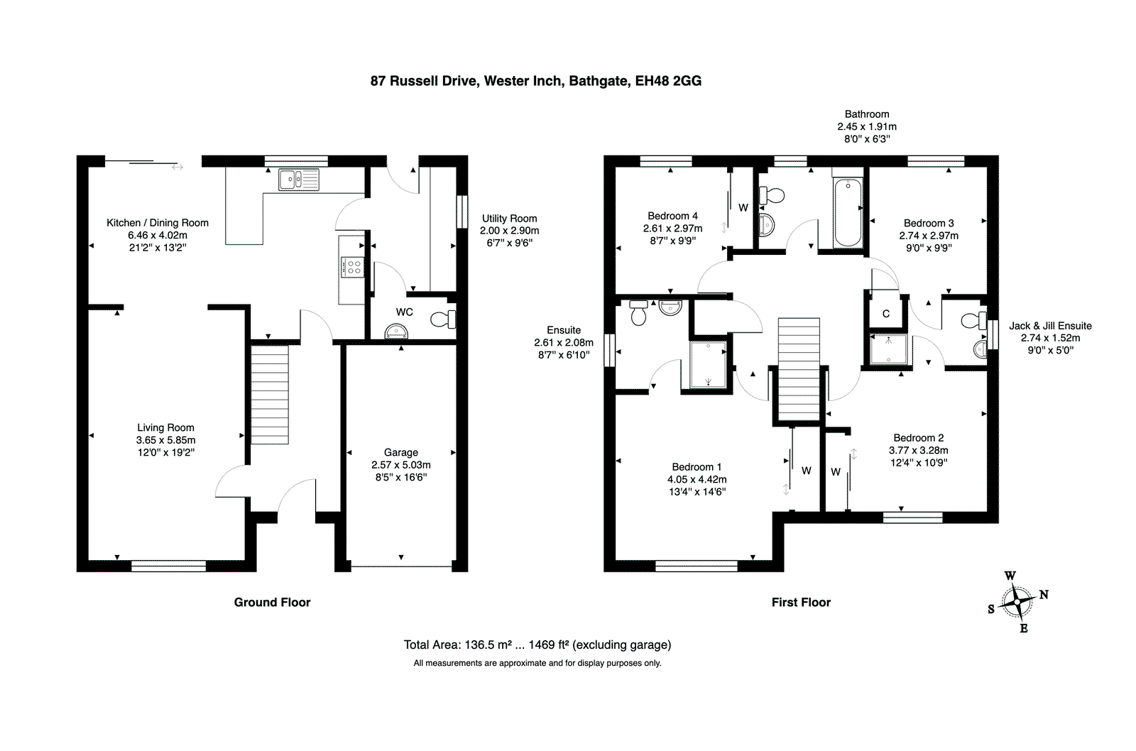 87, Russell Drive, Bathgate floorplan