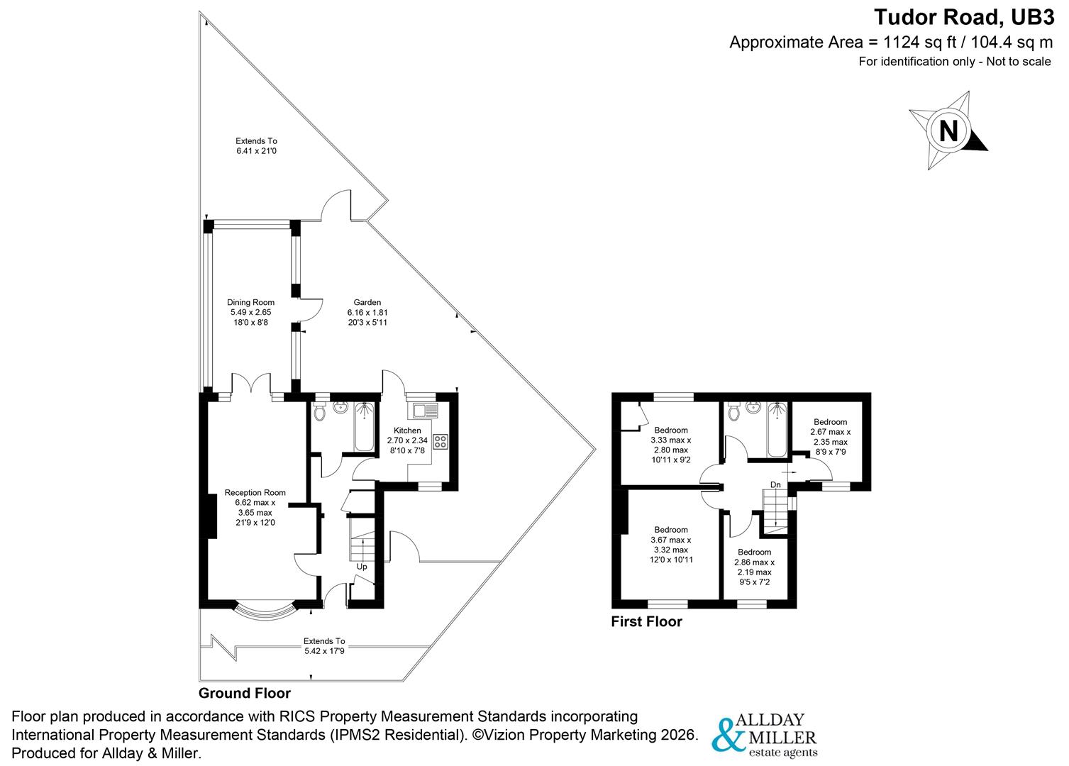102, Tudor Road, Hayes floorplan