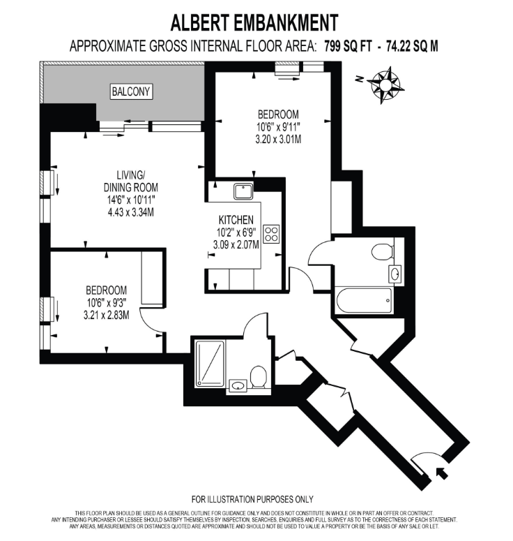 Apartment 34, 27, Albert Embankment, LONDON floorplan