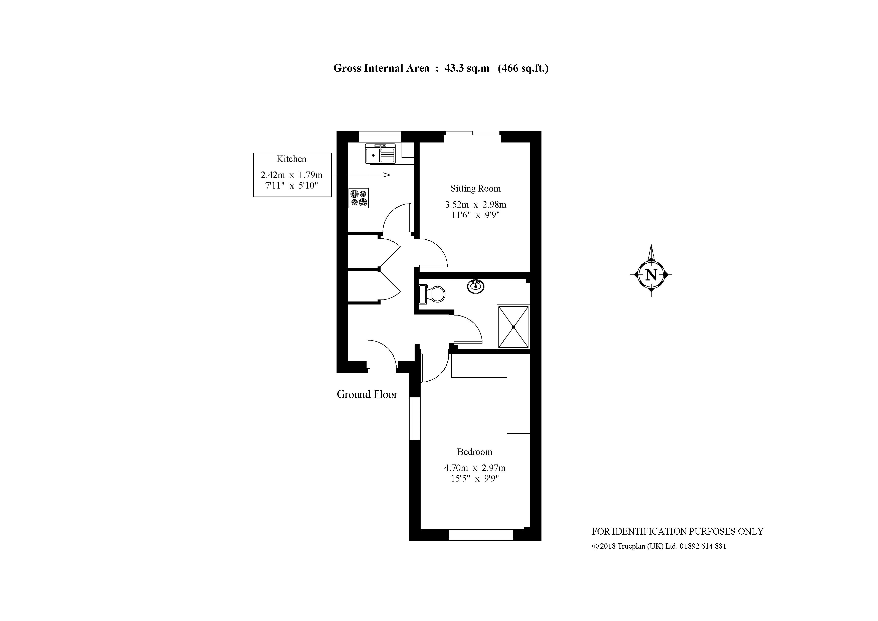 1 Bedrooms Semi-detached bungalow for sale in Caroline Court, Southgate, Crawley, West Sussex RH11