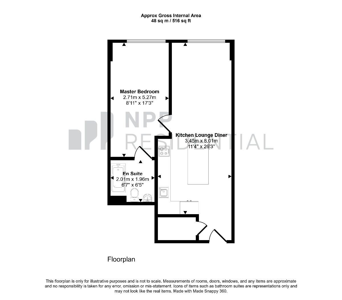 Apartment 416, 55 Queen Street, Salford, Manchester floorplan