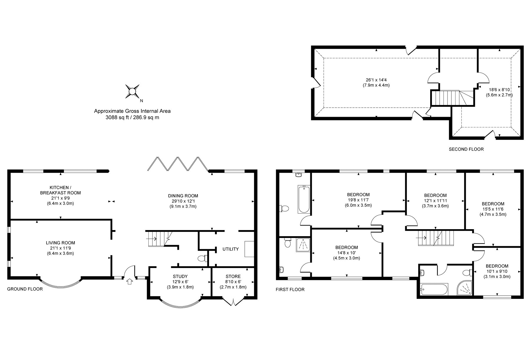Free property report 74 Orchard Drive, Horsell, Woking, GU21 4BS Chimnie