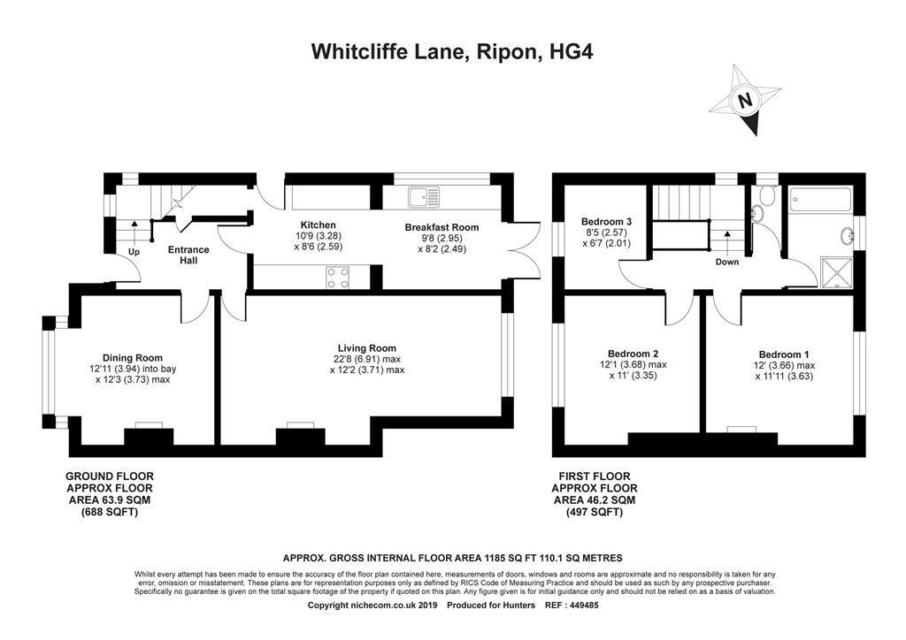 3 Bedrooms Semi-detached house for sale in Whitcliffe Lane, Ripon HG4