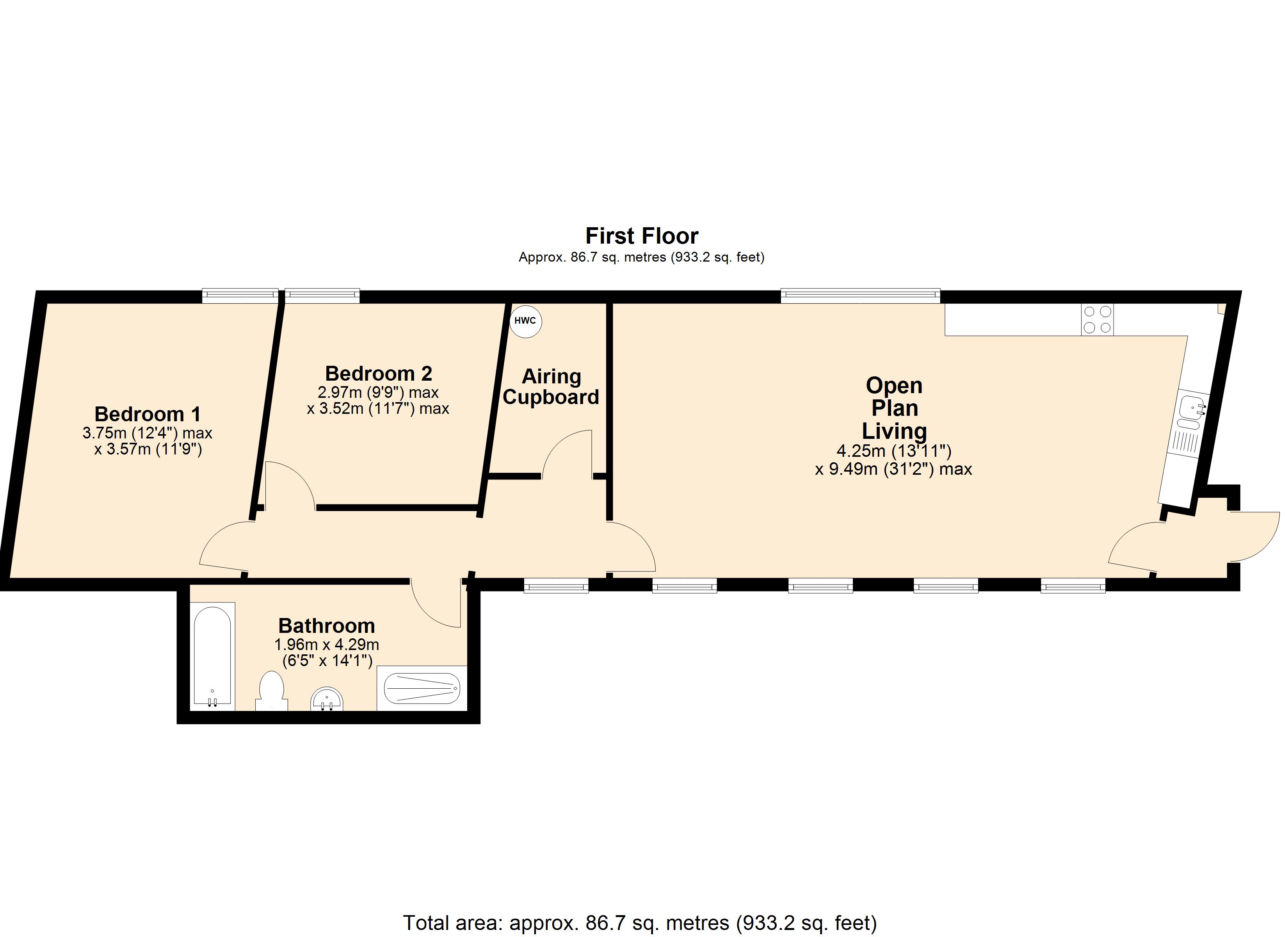 21, The Tabernacle, Trowbridge floorplan
