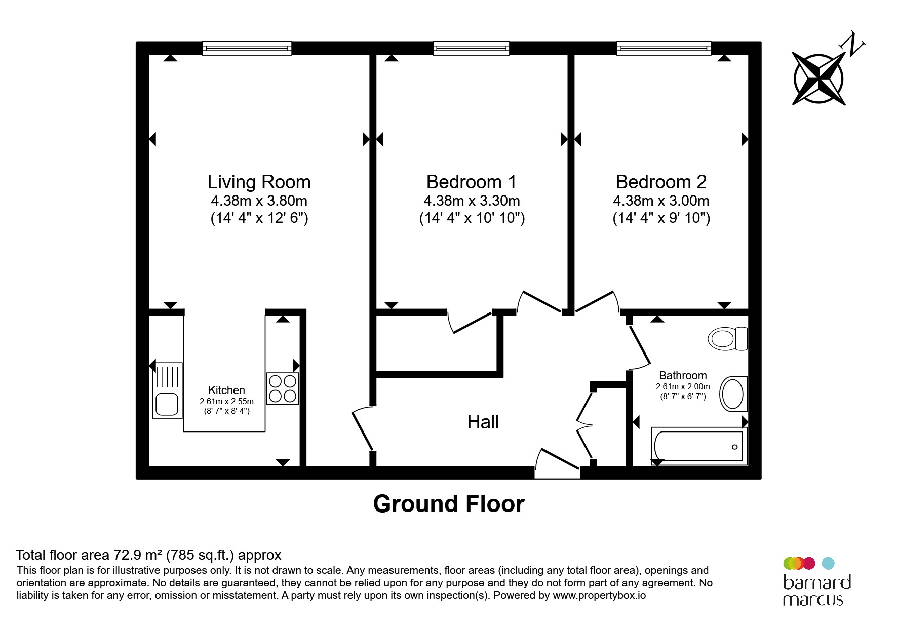 Flat 1, Vantage Point, 174, Sanderstead Road, South Croydon floorplan