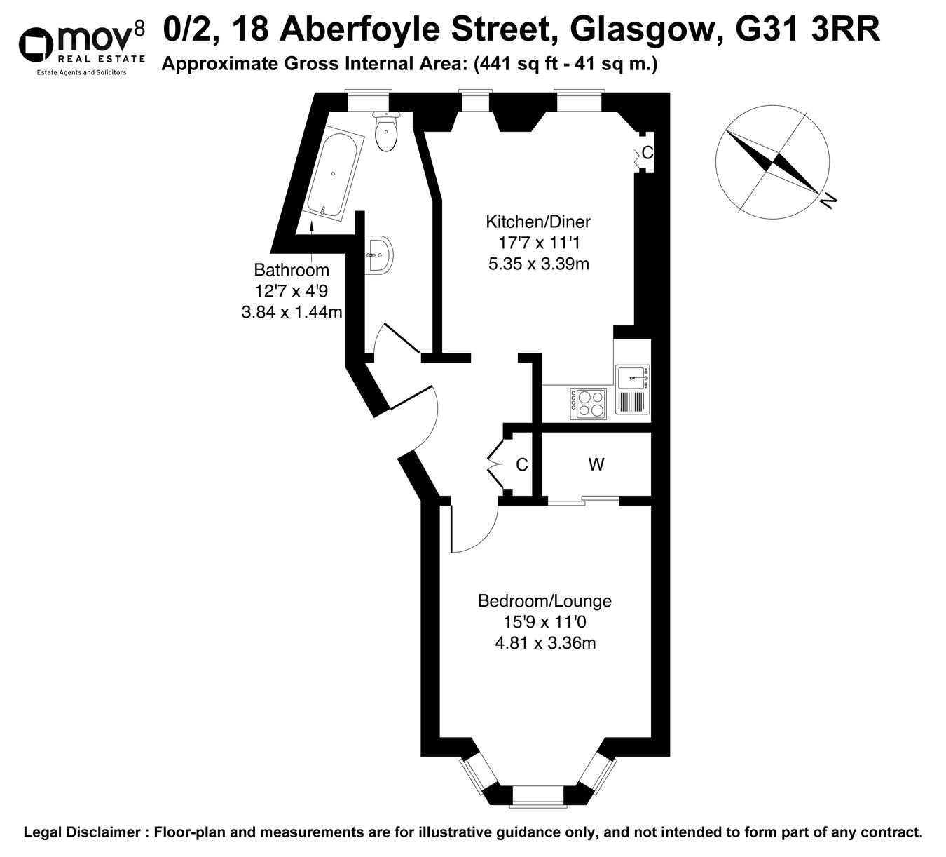0/2, 18, Aberfoyle Street, Glasgow floorplan