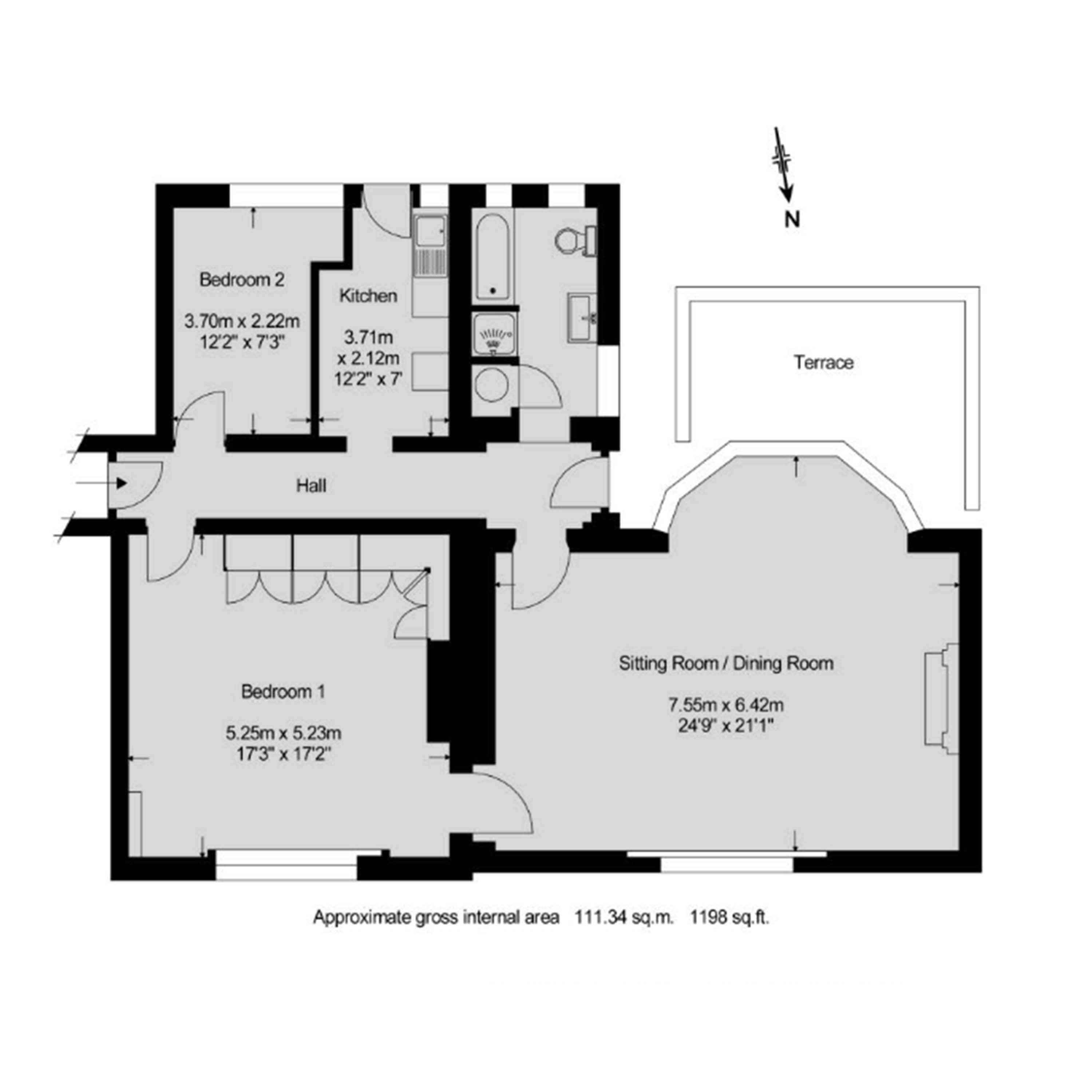 Flat 1, Bowling Green Farmhouse,, Trenthams Close, Reading floorplan