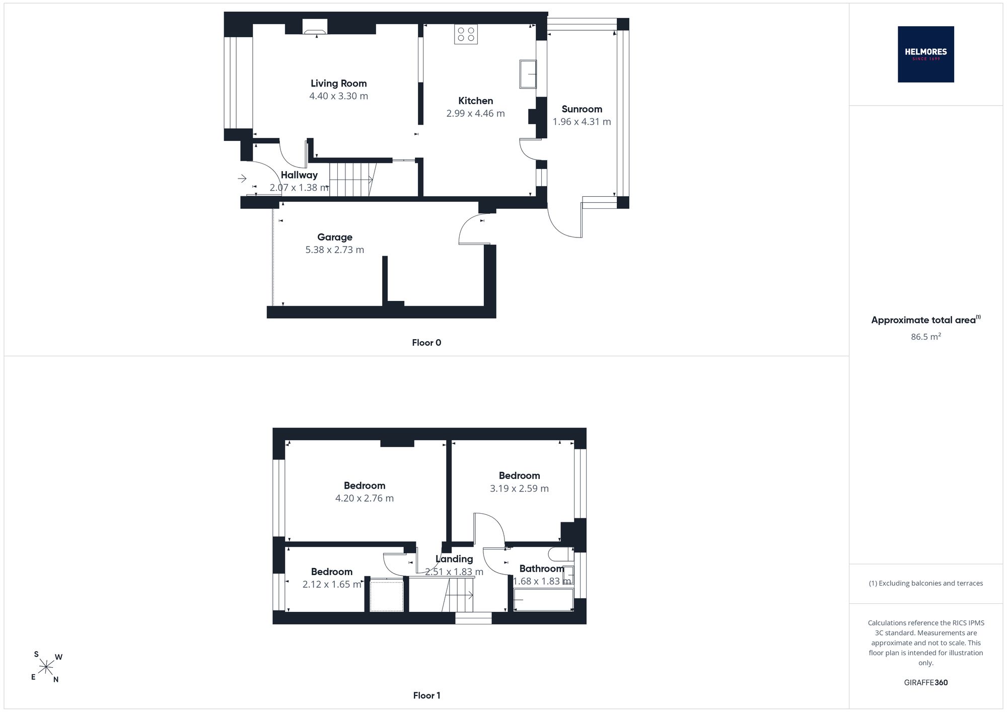 2 Hedgerow Close, Crediton floorplan