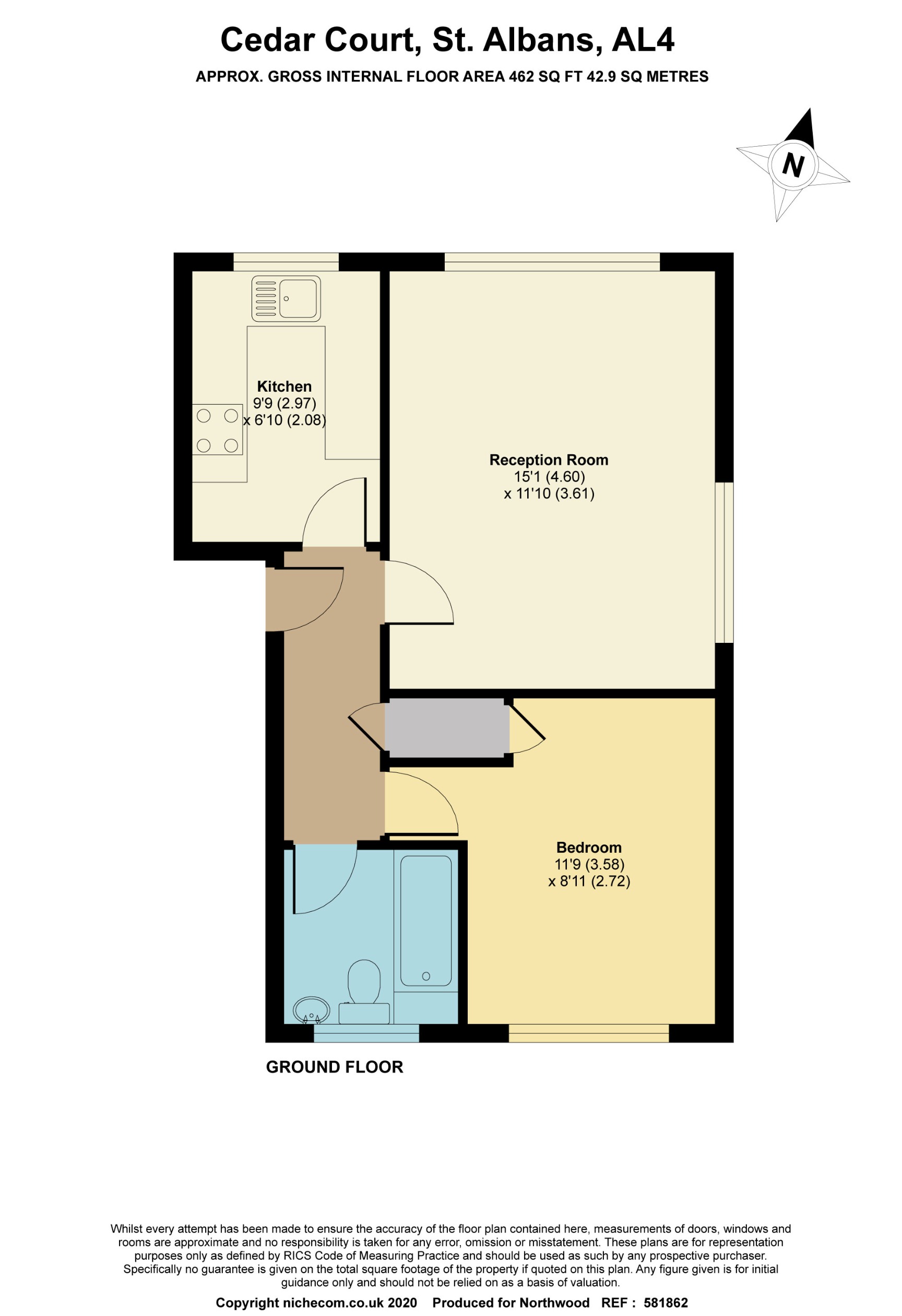 2, Cedar Court, St Albans floorplan