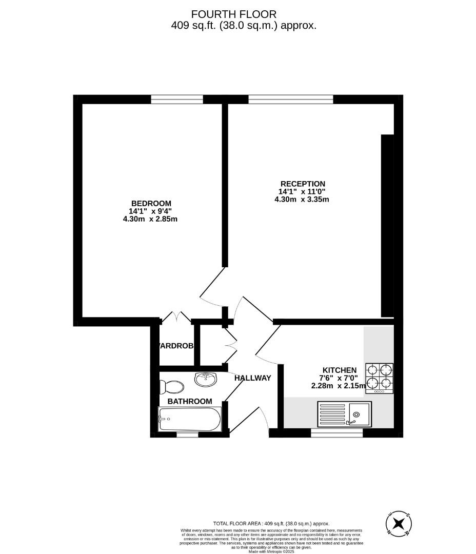 Flat 44, Denman House, Lordship Terrace, London floorplan