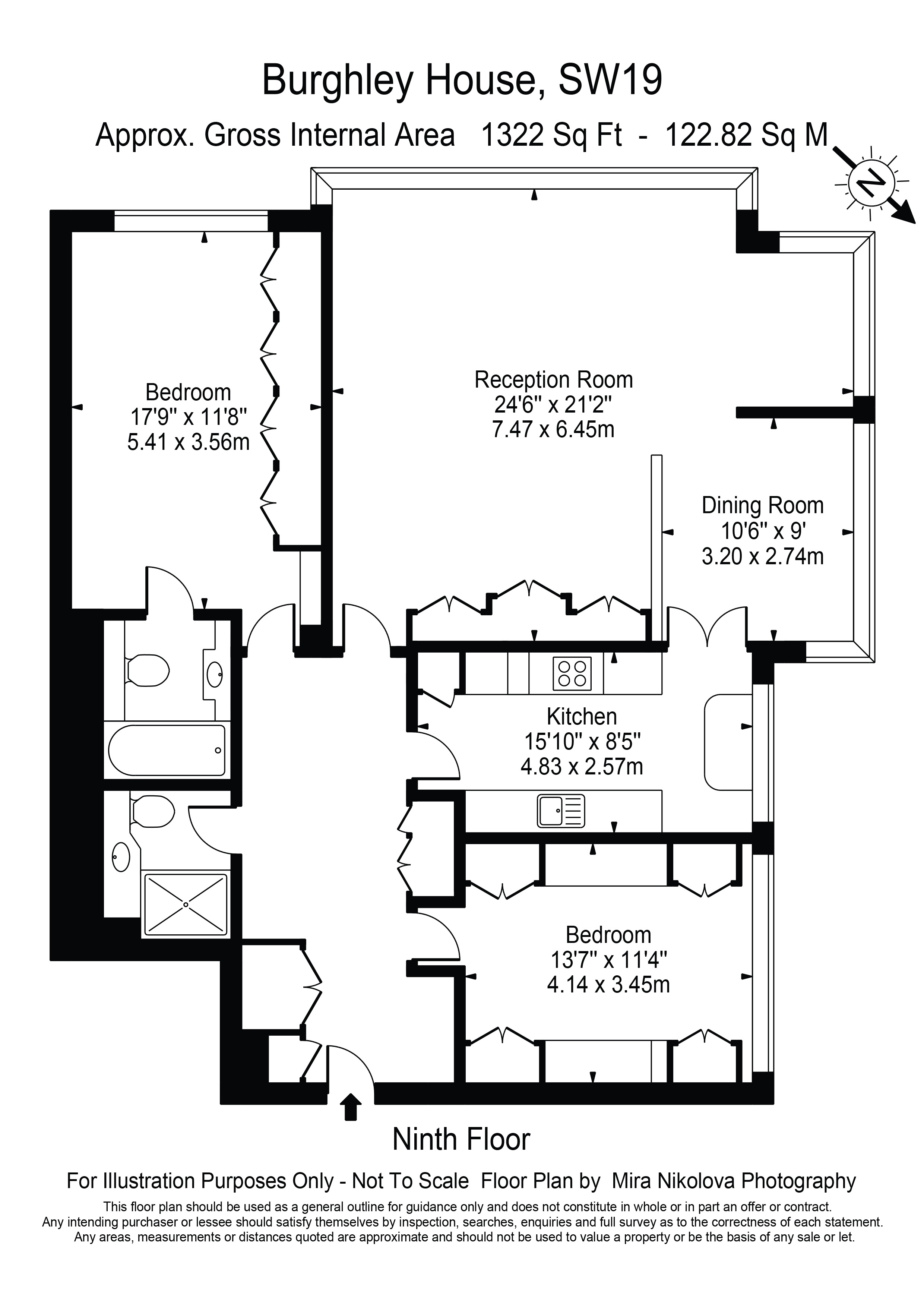 40, Burghley House, Wimbledon floorplan