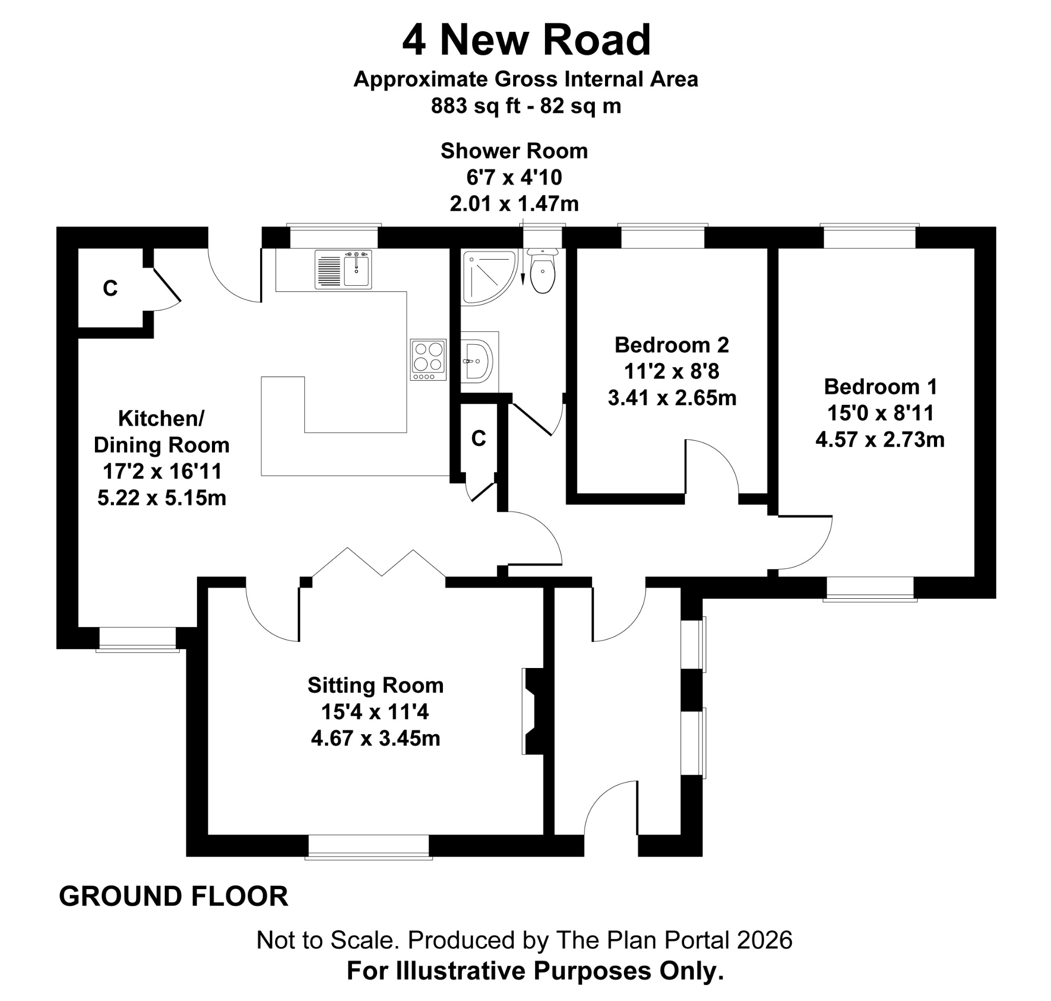 4 New Road, Folly Gate, Devon floorplan
