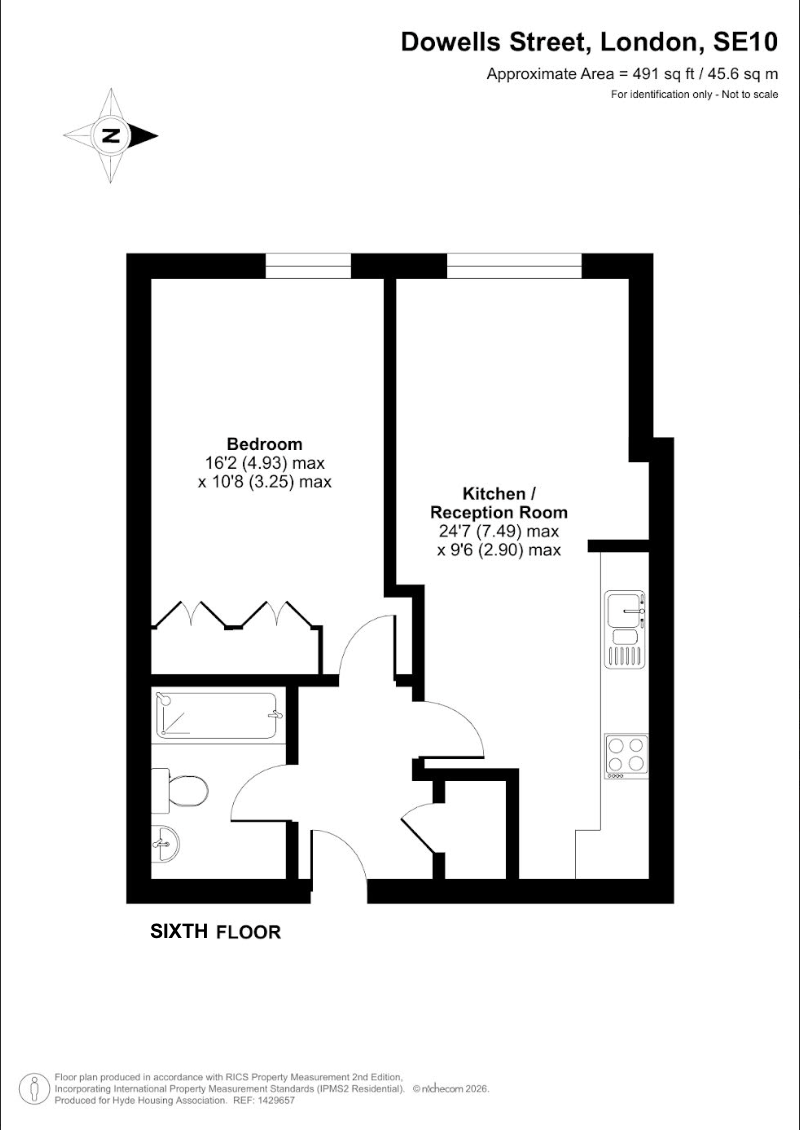 Flat 74, Gladstone House, 31, Dowells Street, London floorplan